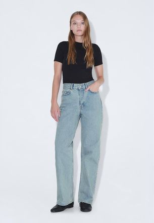 Dr. Denim Echo High Straight Jeans in Bay Sky Retro Dirt at Nordstrom, Size 29
