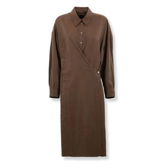 Christophe Lemaire Kleedjes, Dames, Bruin, M, Twist Dress