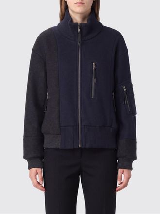 Maison Margiela Bomber in lana vergine con collo a dolcevita e zip metallica