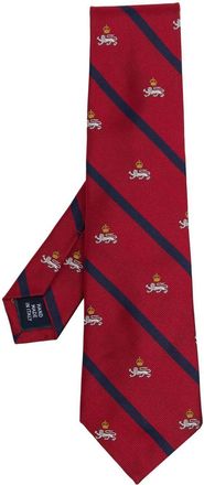 Polo Ralph Lauren embroidered striped tie - men - Silk - One Size