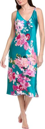 Natori Empress Print Satin Gown