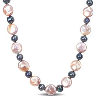 Delmar 13-13.5mm Pink Freshwater Cultured Pearl Necklace in Pink Multicolor at Nordstrom Rack