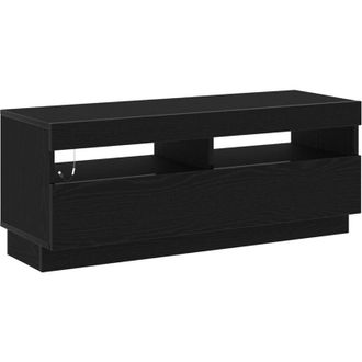vidaXL Vidaxl - tv Stand with led Lights - Black Oak, 100x35x40 cm, Made of Engineered Wood