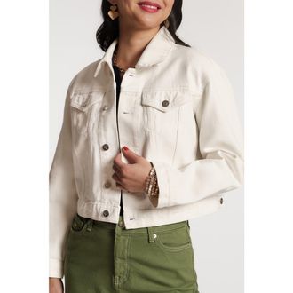 Frances Valentine Taylor Jean Jacket in White at Nordstrom, Size X-Small