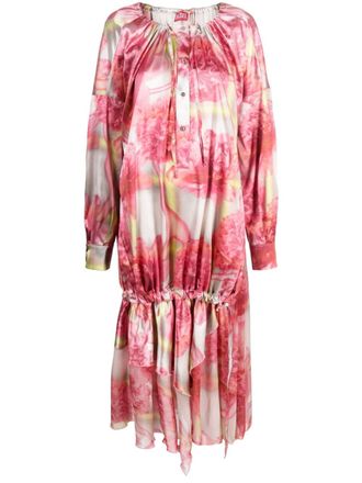 Diesel D-Cabir maxi-jurk met bloemenprint - Roze