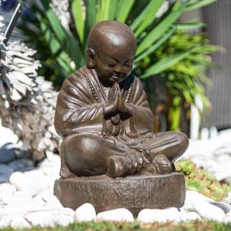 Wanda Collection Estatua Monje Shaolin Marr&oacute;n Envejecida 40 Cm