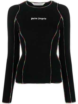Palm Angels T-shirt met lange mouwen - Zwart
