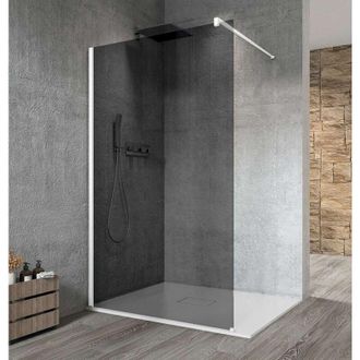 Gelco Design Vario - Parete doccia walk-in, 140 cm, vetro rivestito, bianco/rame GX1314GX1015 - Gelco