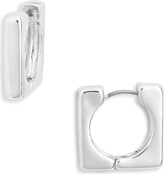 Nordstrom Rack Chunky Square Hoop Earrings in Rhodium at Nordstrom