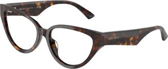 Jimmy Choo London Stijlvolle Brilmontuur in Zwart - Dames - Brillen - Bruin - 53 MM - Accessoires