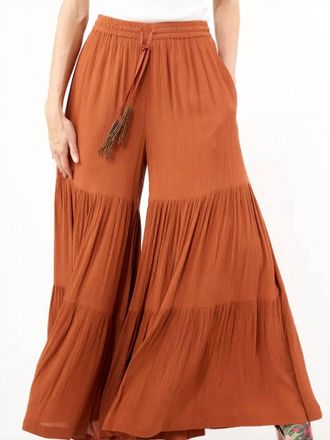 Aratta Dream Wide Leg Pants In Rust