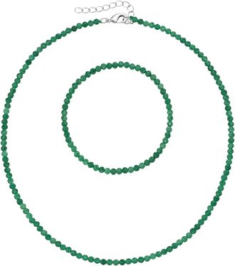 Firetti Ketten und Armband Set »Multipack Schmuck Geschenk Armkette Halskette« (Set, 2 Stk. tlg.) facettierte Edelsteine