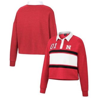 Colosseum Womens Colosseum Scarlet Nebraska Huskers I Love My Job Rugby Long Sleeve Shirt at Nordstrom, Size X-Large