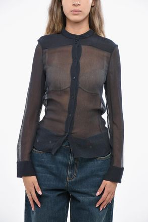 Chlo&eacute; Blusa Trasparente in Seta Chloe