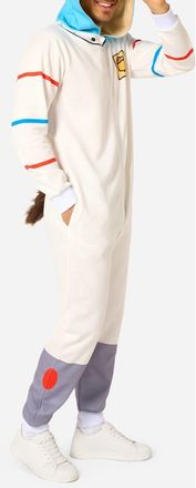 OppoSuits SpongeBob SquarePants Sandy Hooded Fleece Costume Jumpsuit in White at Nordstrom, Size X-Small