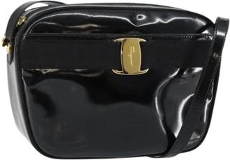 Ferragamo Pre-owned Schoudertas van gecoat canvas - Dames - Vintage Schoudertas - Zwart - ONE Size - Vintage