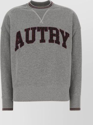 Autry cotton sweatshirt with crew neck and long sleeves