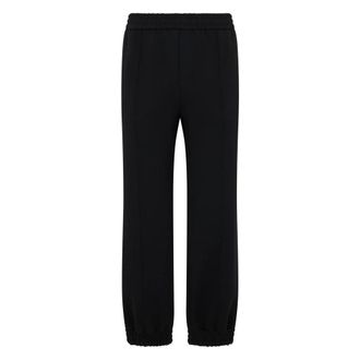 Valentino Garavani Broeken, Heren, Zwart, L, Katoen, Katoenen joggingbroek met VGold