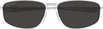 Balenciaga Bb 0494Sa Zonnebril - unisex - Zonnebrillen - Grijs - 61 MM - Accessoires