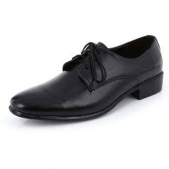 Generic Shoes Dress Oxford for Men Lace Up Round Toe Derby Shoes Cowhide Anti-Slip Non Slip Rubber Sole Low Top Classic(8.5 UK) Black