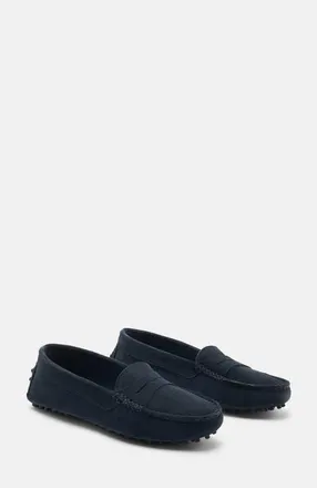Scarosso Ashley Driving Shoes in Blue - Suede at Nordstrom, Size 37.5
