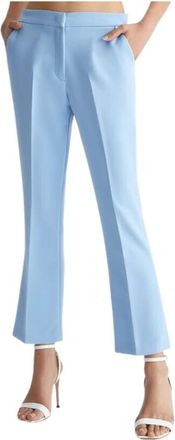 Liu Jo Cropped Wijde Broek - Dames - Wijde Broeken - Blauw - XS - Broeken