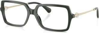 Chanel Glasses, female, Green, Size: 55 MM Rectangle Eyeglasses