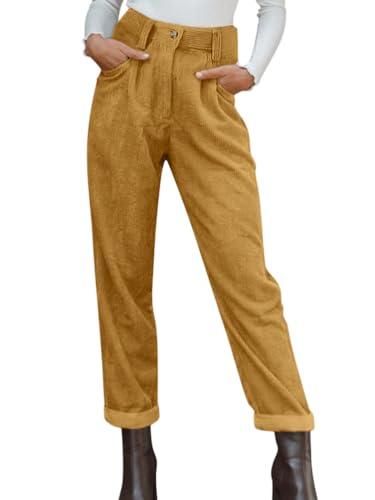 Jielur – Pantalon En Velours Côtelé Noir Chenille ... – Grandado