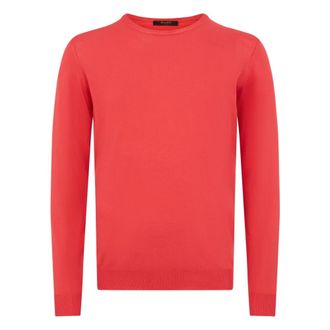Moorer Round-neck Knitwear, male, Red, Size: 2XL Orvieto Crew-neck Sweater