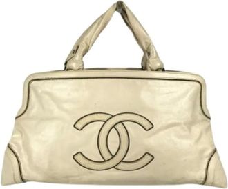 Chanel Pre-owned Handbags, female, Beige, Size: ONE SIZE Pre-owned Vintage Handbag
