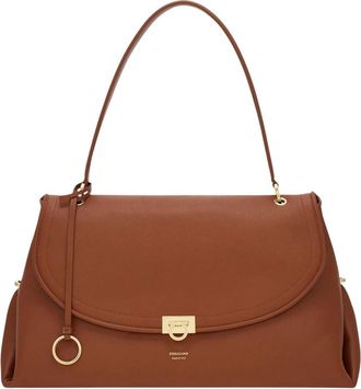 Ferragamo Brown Sofia Large Shoulder Bag