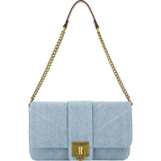 True Religion Denim Brass Hardware Flap in Light Blue at Nordstrom
