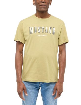 Mustang Kurzarmshirt MUSTANG Style Austin, Herren, Gr. XXL, boa, Jersey, Obermaterial: 100% Baumwolle, bedruckt, normal h&uuml;ftbedeckend, Rundhals, Shirts Kurzar