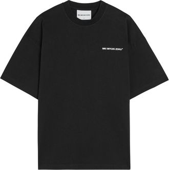 Mki Miyuki Zoku Uniform Logo-print Cotton T-shirt - Black - Xxl