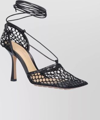 Bottega Veneta stylish open mesh pointed toe pumps