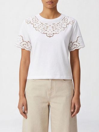 Twinset Cotton T-shirts with Embroidery