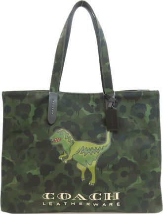 Coach Green Canvas Tote Bag (Pre-Owned)