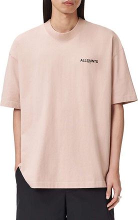 AllSaints Hallis Graphic T-Shirt in Sunbaked Pink at Nordstrom, Size Xx-Large