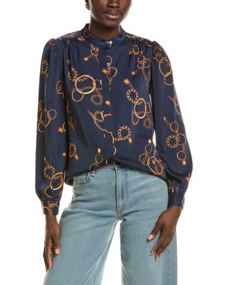 T Tahari Button Down Blouse