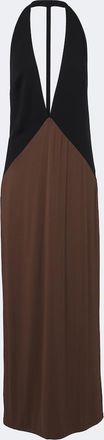 Adriana Degreas Halterneck jersey maxi dress
