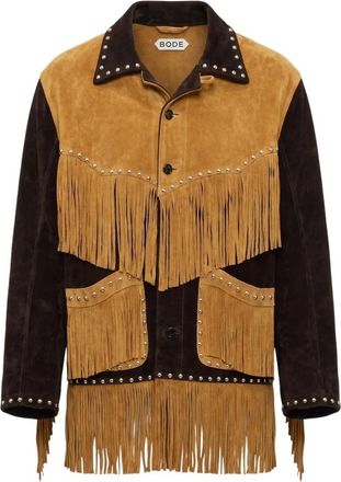 Bode Studded Appalachian Jacket - Heren - Leren en Su&egrave;de Jassen - Bruin - M - Leer - Jassen