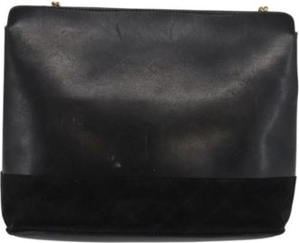 Ferragamo Pre-owned Vintage schoudertas met ketting - Dames - Vintage Schoudertas - Zwart - ONE Size - Leer - Vintage