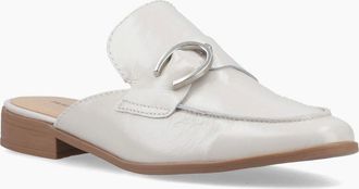 Hush Puppies Womens Hush Puppies Calla Leather Womens Ivory Mules - White - Size: 3
