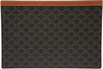 Celine Pre-owned Celine Triomphe Coated Canvas Clutch Ladies J2PMXMWMFWE3QWOM