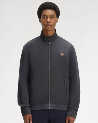 Fred Perry Mens Jacket in Dark Grey Cotton - Size X-Large