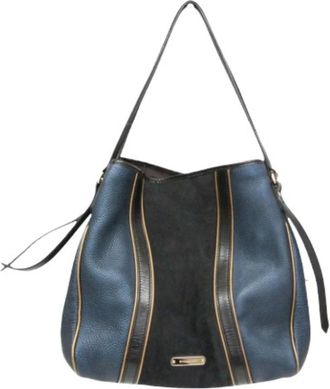 Burberry Pre-owned Shoulder Bags, female, Blue, Size: ONE SIZE Pre-owned Leather shoulder-bags