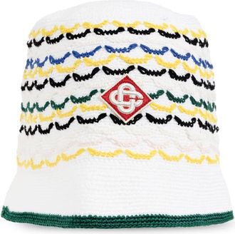 Casablanca Tuck Stitch Hat - unisex - Hoeden - Wit - ONE Size - Katoen - Accessoires