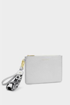 Katie Loxton Hallie Wristlet Pouch in Silver at Nordstrom