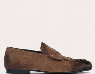 Alohas Womens Aven Loafer In Vintage Effect Brown