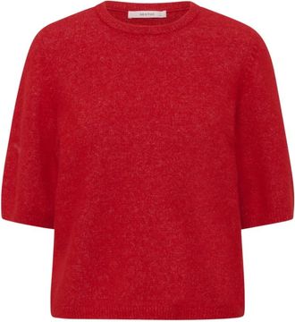 Gestuz Rondgebreide trui - Dames - Ronde hals truien - Rood - S - Truien & Vesten